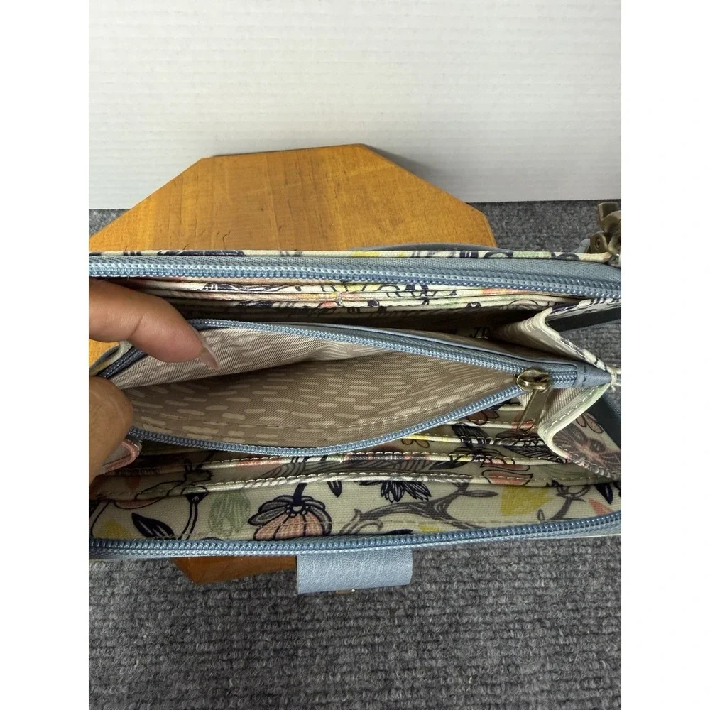 Sakroots Artisit‎ Circle Wallet Wristlet Multicolor Floral Bird Print-No Strap